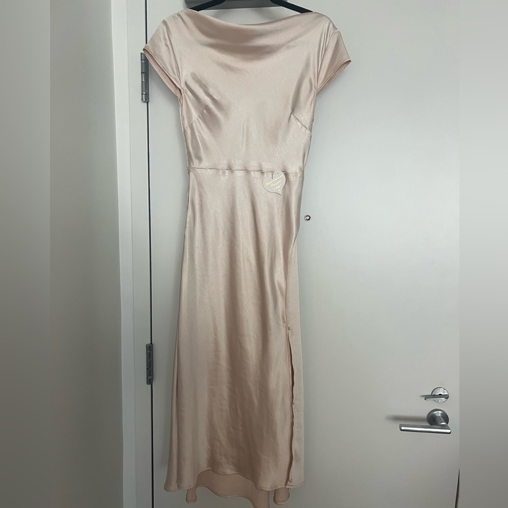 Oh Hello Clothing - Ranela Twist Back Detail Midi | Champagne